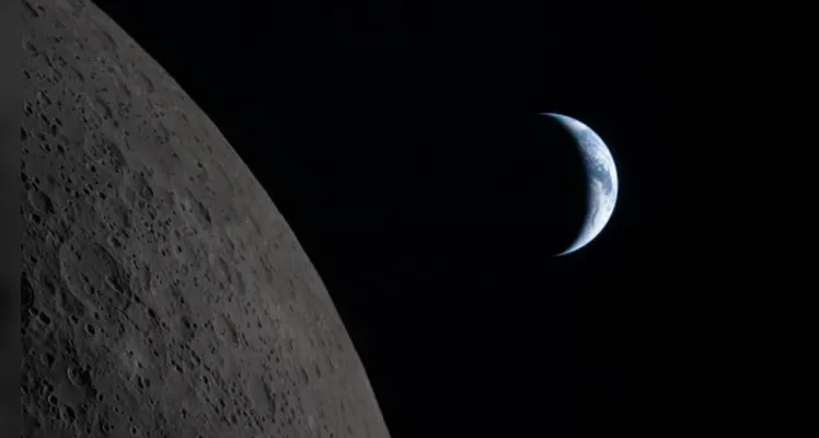 Novas fotos mostram detalhes da Missão Artemis II como imagens em que aparecem a Terra e a Lua