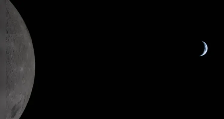 Novas fotos mostram detalhes da Missão Artemis II como imagens em que aparecem a Terra e a Lua