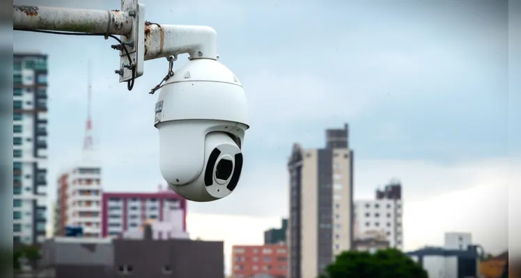 Câmeras de monitoramento da Prefeitura de Ponta Grossa.