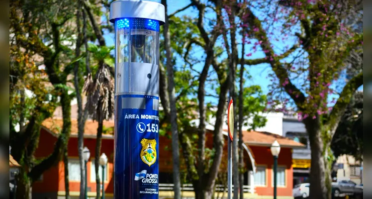 Totens de monitoramento da Guarda Civil Municipal.