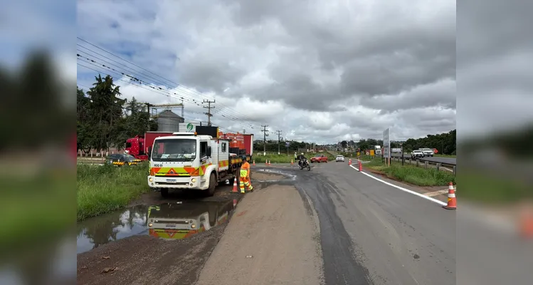 Concessionária anuncia medida para evitar congestionamento em obras na BR-376 em PG