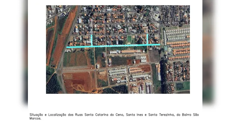 Ruas que ainda devem ser pavimentadas na região do bairro São Marcos, em Ponta Grossa