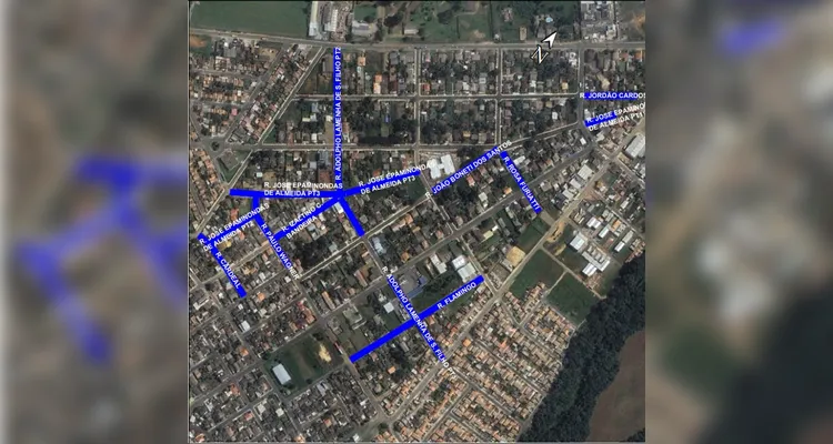 Ruas que ainda devem ser pavimentadas na região do bairro Colônia Dona Luiza, em Ponta Grossa