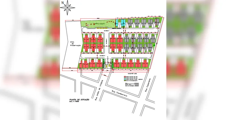 O condomínio residencial Treviso V será instalado na Vila Cipa, localizada no bairro Oficinas, em Ponta Grossa.