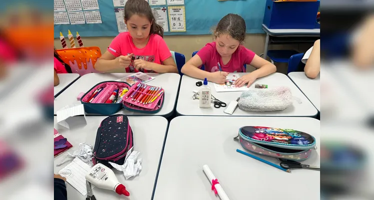 A turma assistiu ao conteúdo do Vamos Ler e produziu um painel especial, que trouxe importantes reflexões.