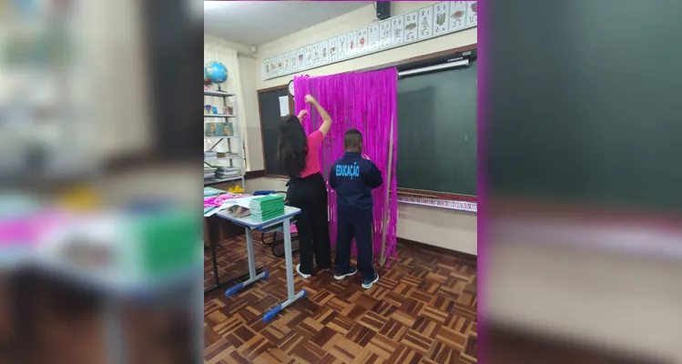 A turma assistiu ao conteúdo do Vamos Ler e produziu um painel especial, que trouxe importantes reflexões.