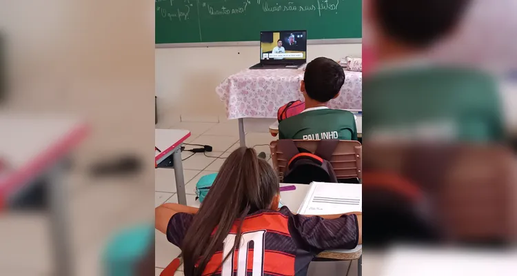 Confira os registros do trabalho em sala de aula.