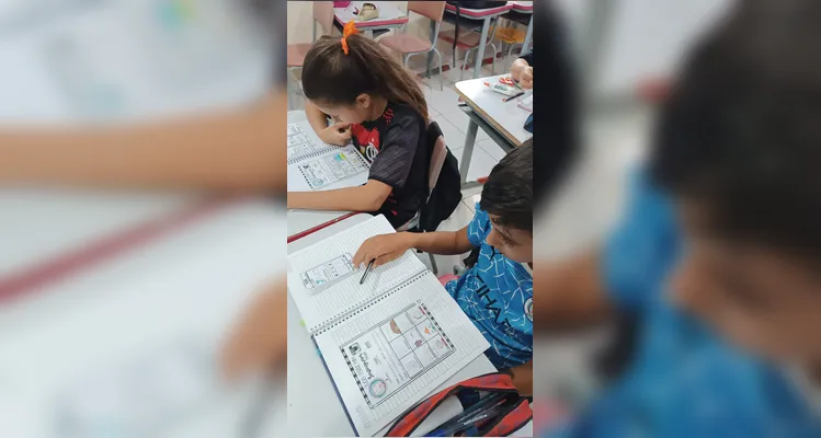 Confira os registros do trabalho em sala de aula.