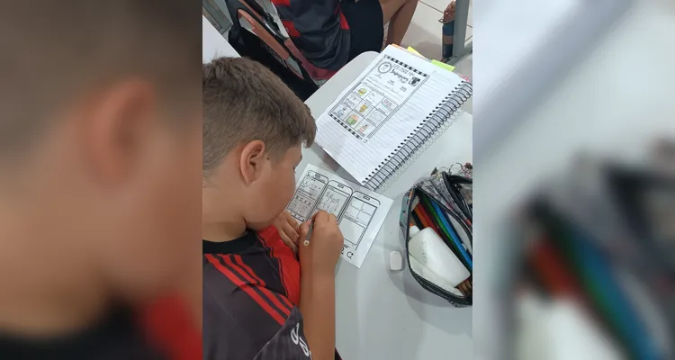 Confira os registros do trabalho em sala de aula.