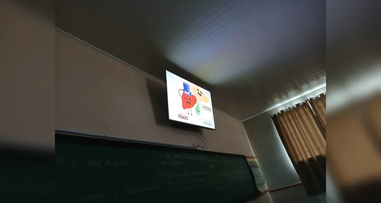 Veja os registros em sala de aula.