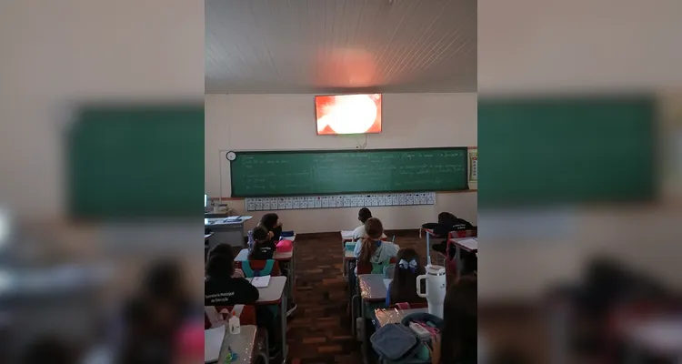 Veja os registros em sala de aula.