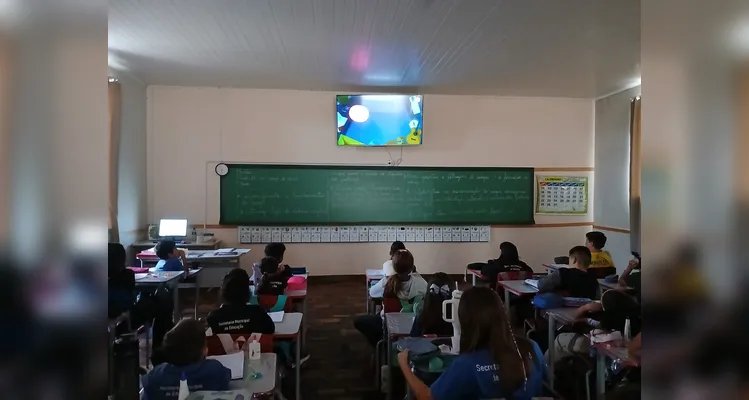 Veja os registros em sala de aula.