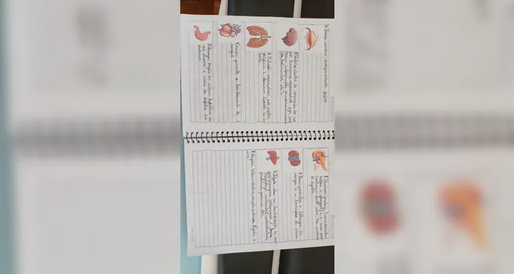 Veja os registros em sala de aula.