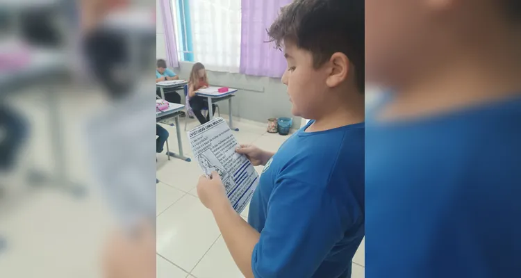 Confira as imagens do trabalho em sala de aula.