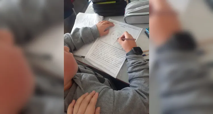 Confira os registros do trabalho em sala de aula.