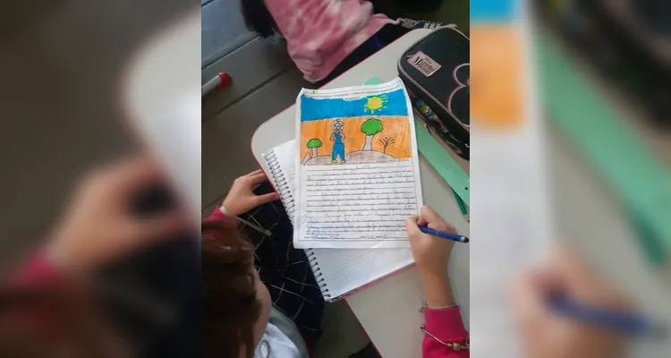 Confira os registros do trabalho em sala de aula.