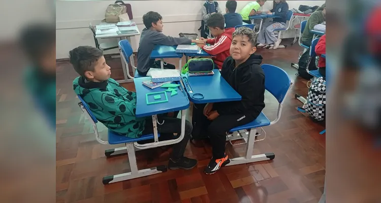 Confira os registros do trabalho em sala de aula.