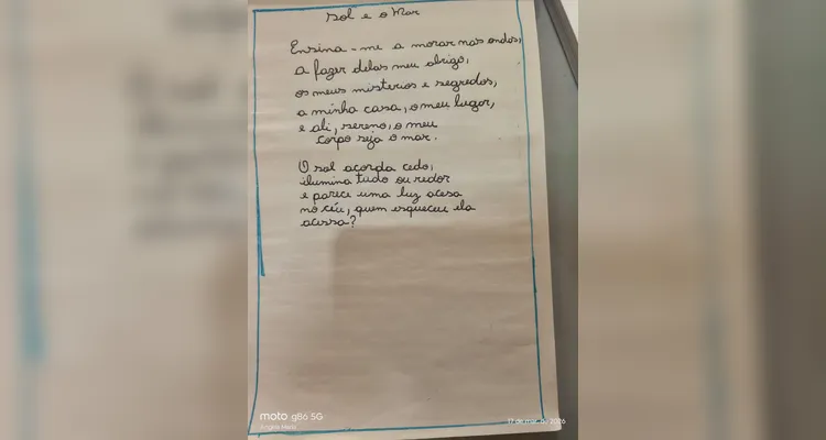 Confira os registros do trabalho em sala de aula.