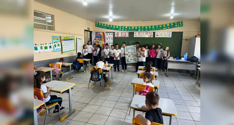 Confira os registros do trabalho em sala de aula.