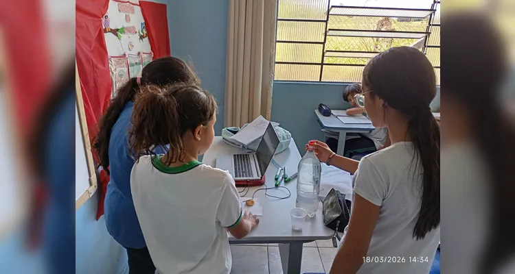 Confira os registros em sala de aula.