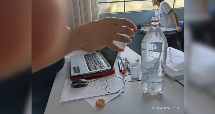 Confira os registros em sala de aula.