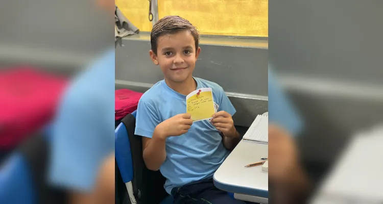 A turma também realizou extensas ações com o gênero textual bilhete.