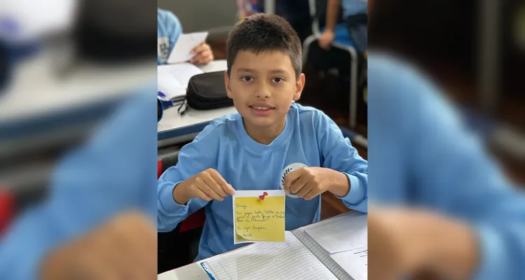 A turma também realizou extensas ações com o gênero textual bilhete.