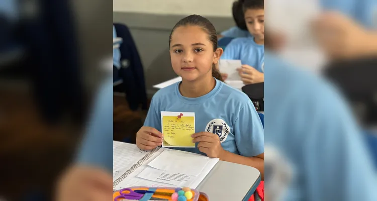 A turma também realizou extensas ações com o gênero textual bilhete.