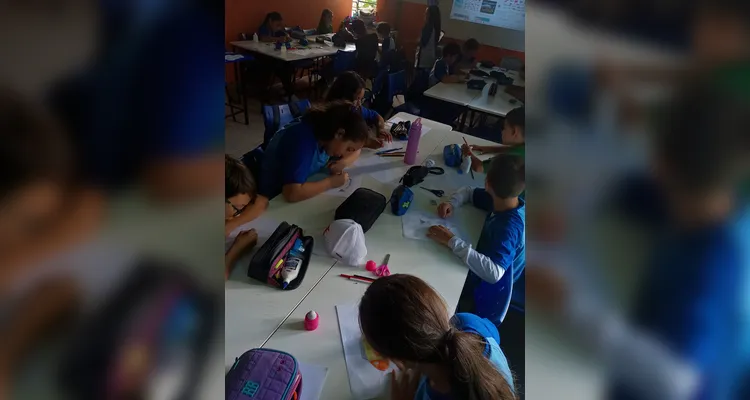 Confira os registros do trabalho em sala de aula.