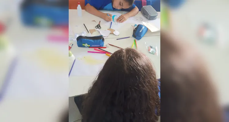 Confira os registros do trabalho em sala de aula.