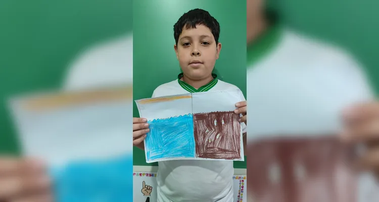Como atividade, os alunos elaboraram desenhos sobre a importância da água para os seres humanos e a natureza.