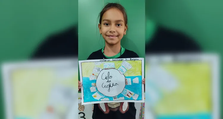 Como atividade, os alunos elaboraram desenhos sobre a importância da água para os seres humanos e a natureza.