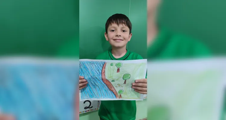 Como atividade, os alunos elaboraram desenhos sobre a importância da água para os seres humanos e a natureza.