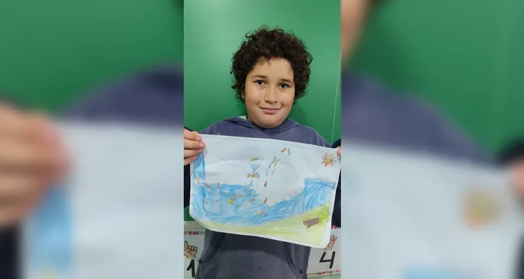 Como atividade, os alunos elaboraram desenhos sobre a importância da água para os seres humanos e a natureza.