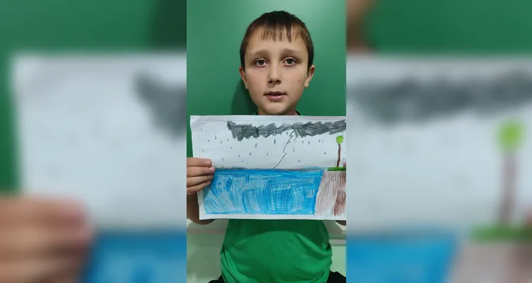 Como atividade, os alunos elaboraram desenhos sobre a importância da água para os seres humanos e a natureza.