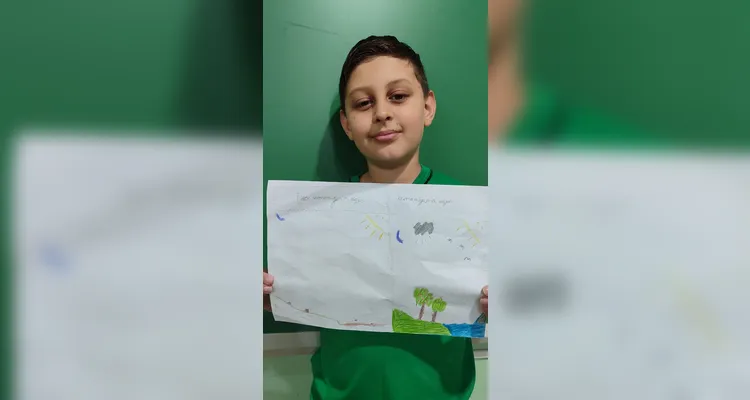 Como atividade, os alunos elaboraram desenhos sobre a importância da água para os seres humanos e a natureza.