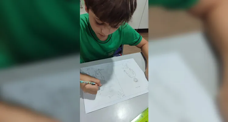 Como atividade, os alunos elaboraram desenhos sobre a importância da água para os seres humanos e a natureza.