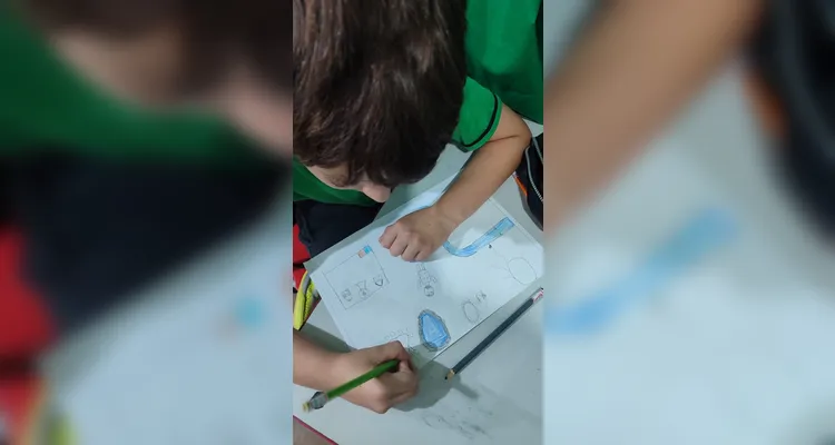 Como atividade, os alunos elaboraram desenhos sobre a importância da água para os seres humanos e a natureza.