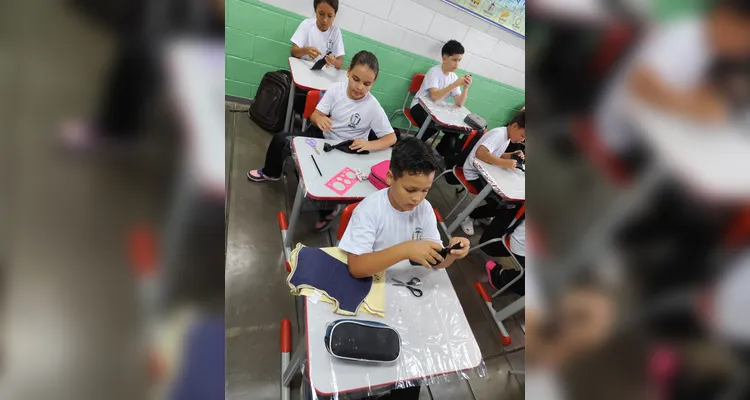 Confira os registros do trabalho em sala de aula.