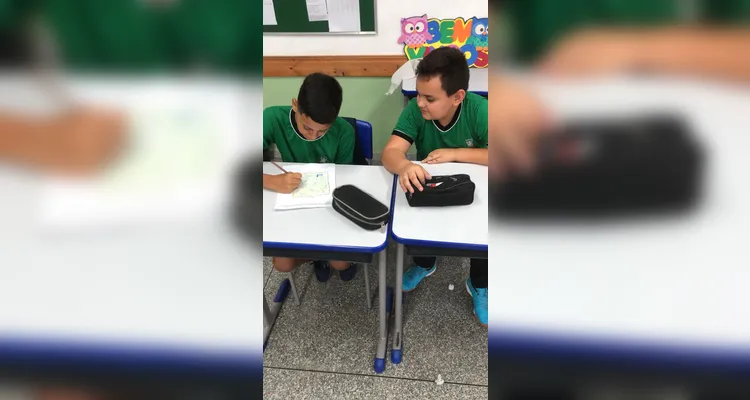 Confira os trabalhos e registros em sala de aula.
