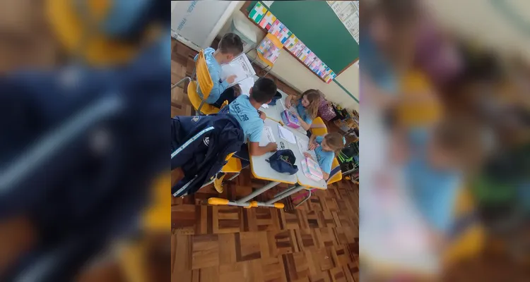 Confira os registros em sala de aula.