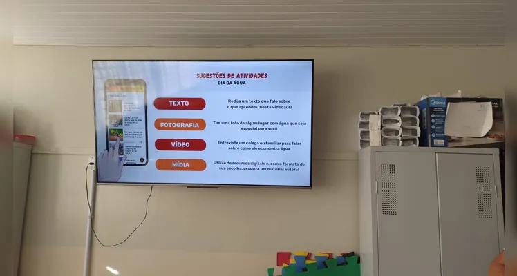 Confira a série de registros do trabalho em sala de aula.