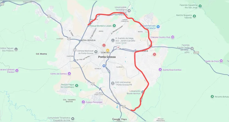 Confira como ficaria uma possível ligação entre as ruas citadas (imagem ilustrativa) |