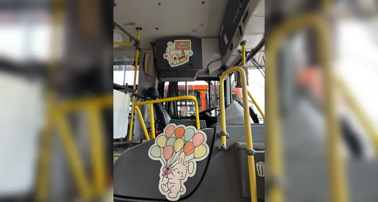 VCG leva clima de páscoa para o transporte coletivo de Ponta Grossa