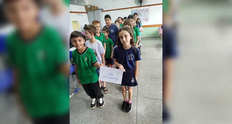 Veja os registros do trabalho em sala de aula.