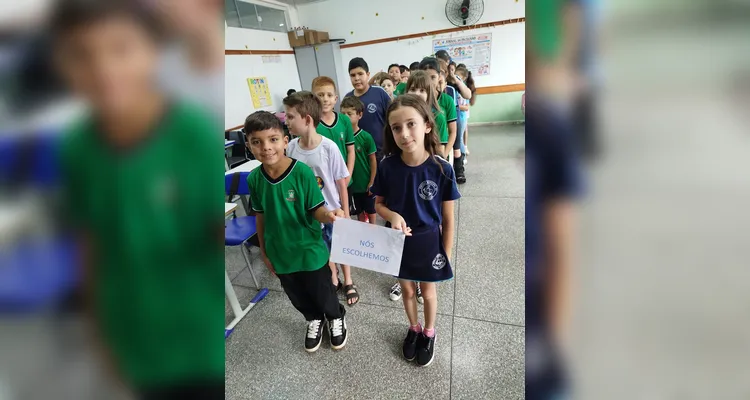 Veja os registros do trabalho em sala de aula.