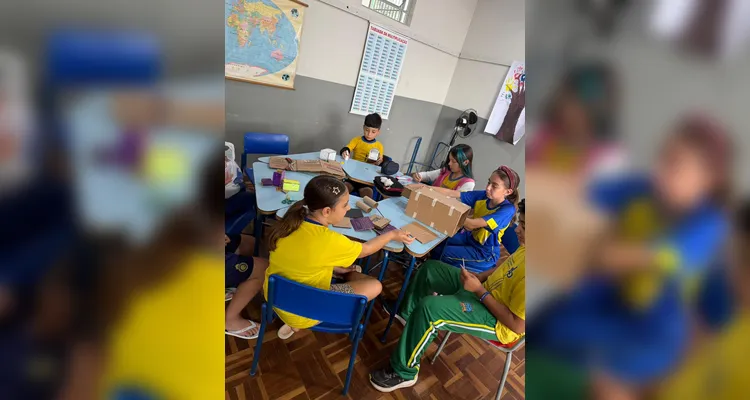 O trabalho estimulou a criatividade e inventividades dos estudantes.
