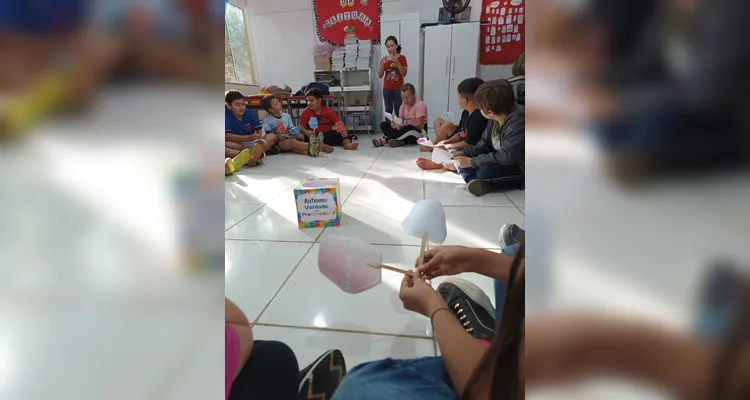 Confira os registros do trabalho em sala de aula.