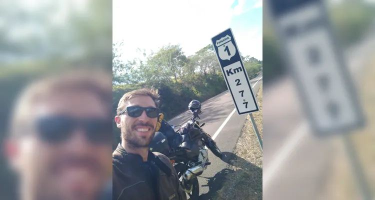 Professor Luiz Petla chega ao Panamá em expedição de moto ao Alasca