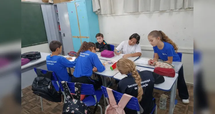 Confira os registros do trabalho em sala de aula.